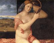 Young woman at her toilet, Giovanni Bellini